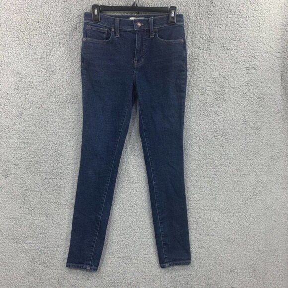 Madewell Denim - Madewell Dark Wash Jeans Womens Pants Mid Rise Skinny Size 26 x 27 Orland MA938